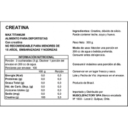 CREATINE  300GR I MAX TITANIUM