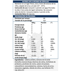 LIPO 6 INTENSE UC 60 CAPSULAS I NUTREX